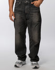 Washed Denim DP Basic Pant - Black