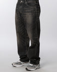 Washed Denim DP Basic Pant - Black