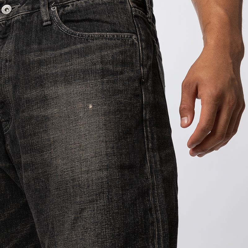 Washed Denim DP Basic Pant - Black