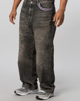 Savage Denim DP Wide Pant - Black