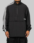 3 Stripes Nylon Half Zip - Black - LOADED