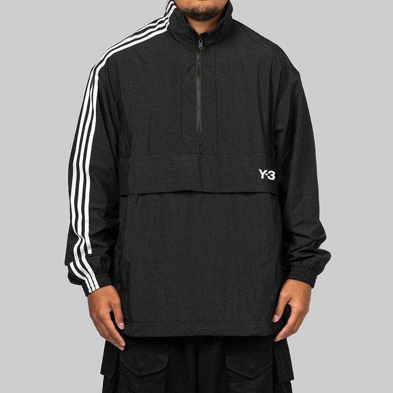 3 Stripes Nylon Half Zip - Black - LOADED