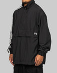 3 Stripes Nylon Half Zip - Black - LOADED