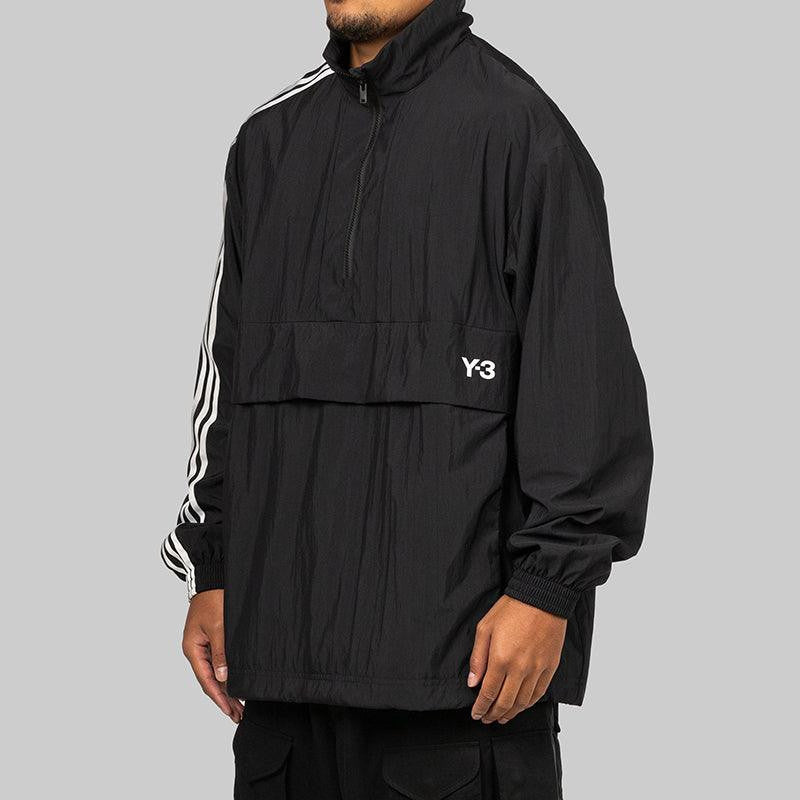 3 Stripes Nylon Half Zip - Black - LOADED