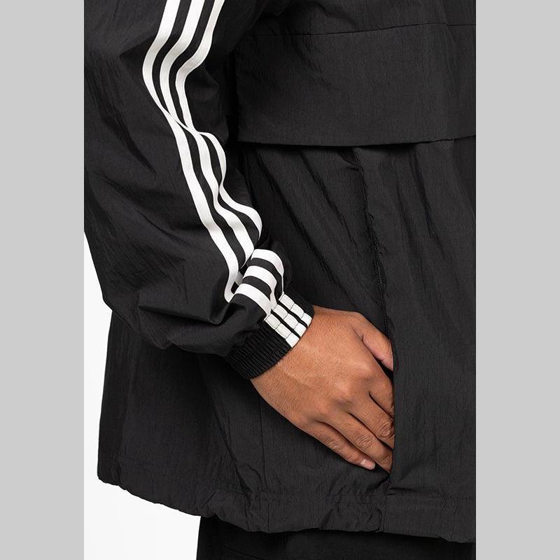 3 Stripes Nylon Half Zip - Black - LOADED