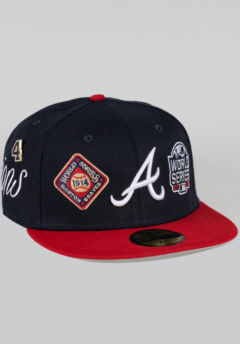 Atlanta Braves Historic Champs World Series Navy red New Era 59fifty fitted  hat