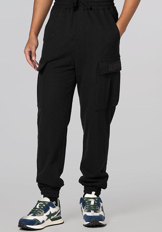 6 Pocket Relaxed Fit Sweatpant - Black - LOADED