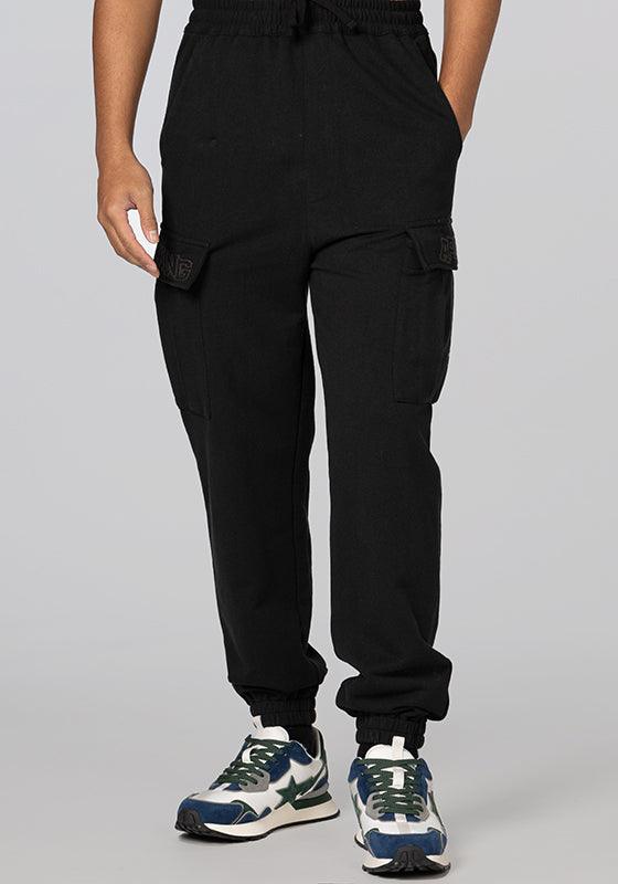 6 Pocket Relaxed Fit Sweatpant - Black - LOADED