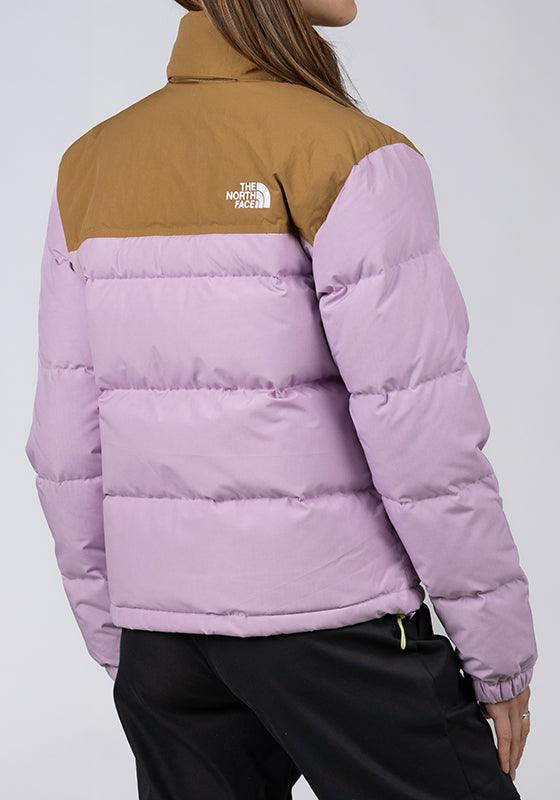 The North Face Women's 92 Low-Fi Hi-Tek Nuptse Jacket, Medium, Lupine/Utility Brown