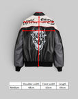 X CHITO Graphic Leather Biker Jacket