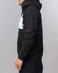 Abstract Applique Mind Games Hoodie - Black