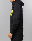 Abstract Applique Mind Games Hoodie - Black