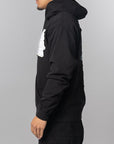 Abstract Applique Mind Games Hoodie - Black