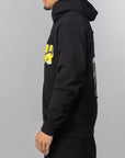 Abstract Applique Mind Games Hoodie - Black