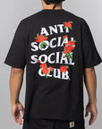 Embroidered Rose Kkotch T-Shirt - Black