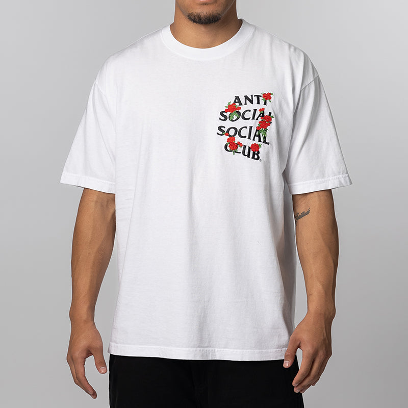 Embroidered Rose Kkotch T-Shirt - White