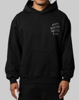 Rhinestone Mind Games Hoodie - Black/White