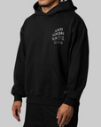 Rhinestone Mind Games Hoodie - Black/White
