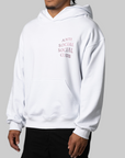 Rhinestone Mind Games Hoodie - White/Pink
