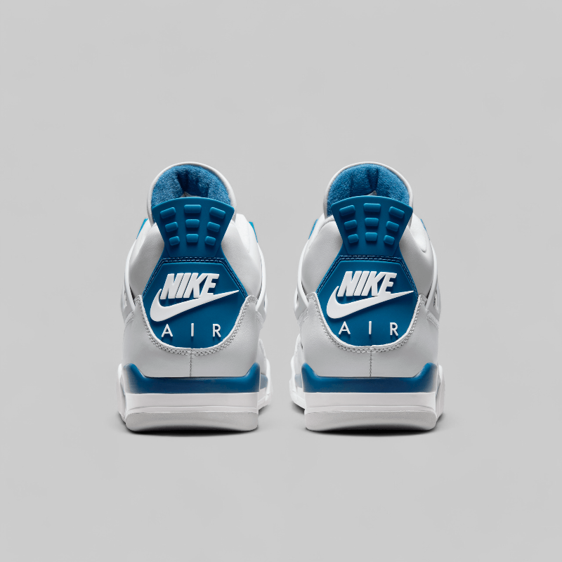 nike air jordan 4 retro blue and white
