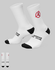 Flight Club Cushioned Crew Socks - White