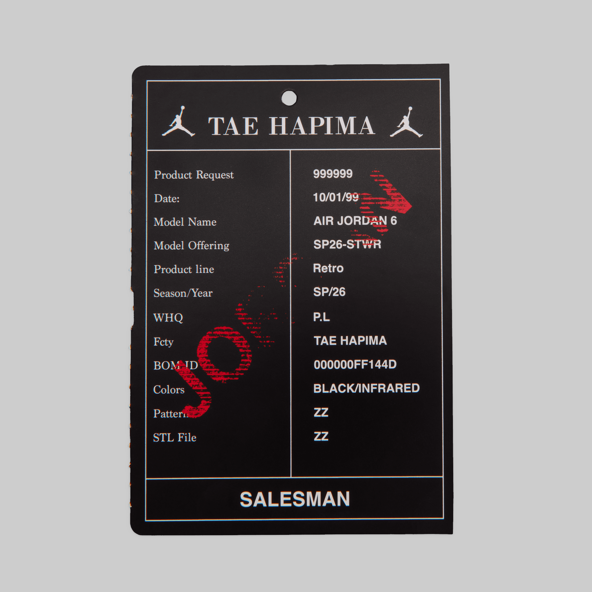 Air Jordan 6 Retro GS "Salesman Reverse Infrared"