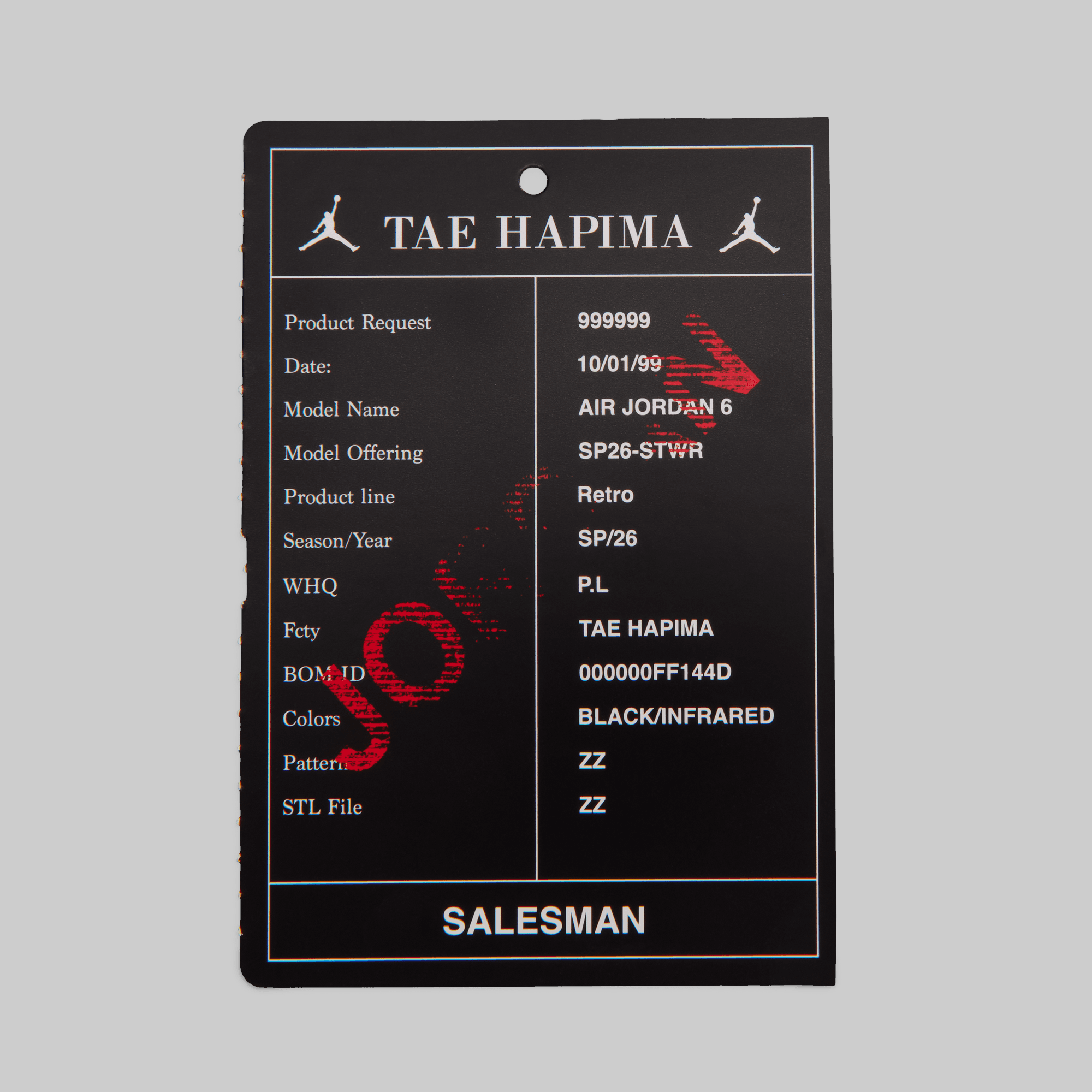 Air Jordan 6 Retro (Toddler) "Salesman Reverse Infrared"