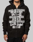 Language Zip-Up Hoodie - Black