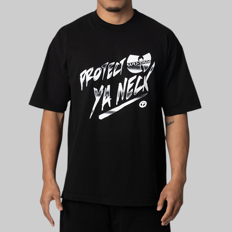X Wu-Tang Protect Ya Neck Chrome T-Shirt - Black