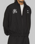 X Willy Chavarria Pinstripe Jacket - Black/White