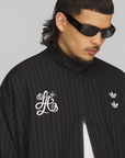 X Willy Chavarria Pinstripe Jacket - Black/White