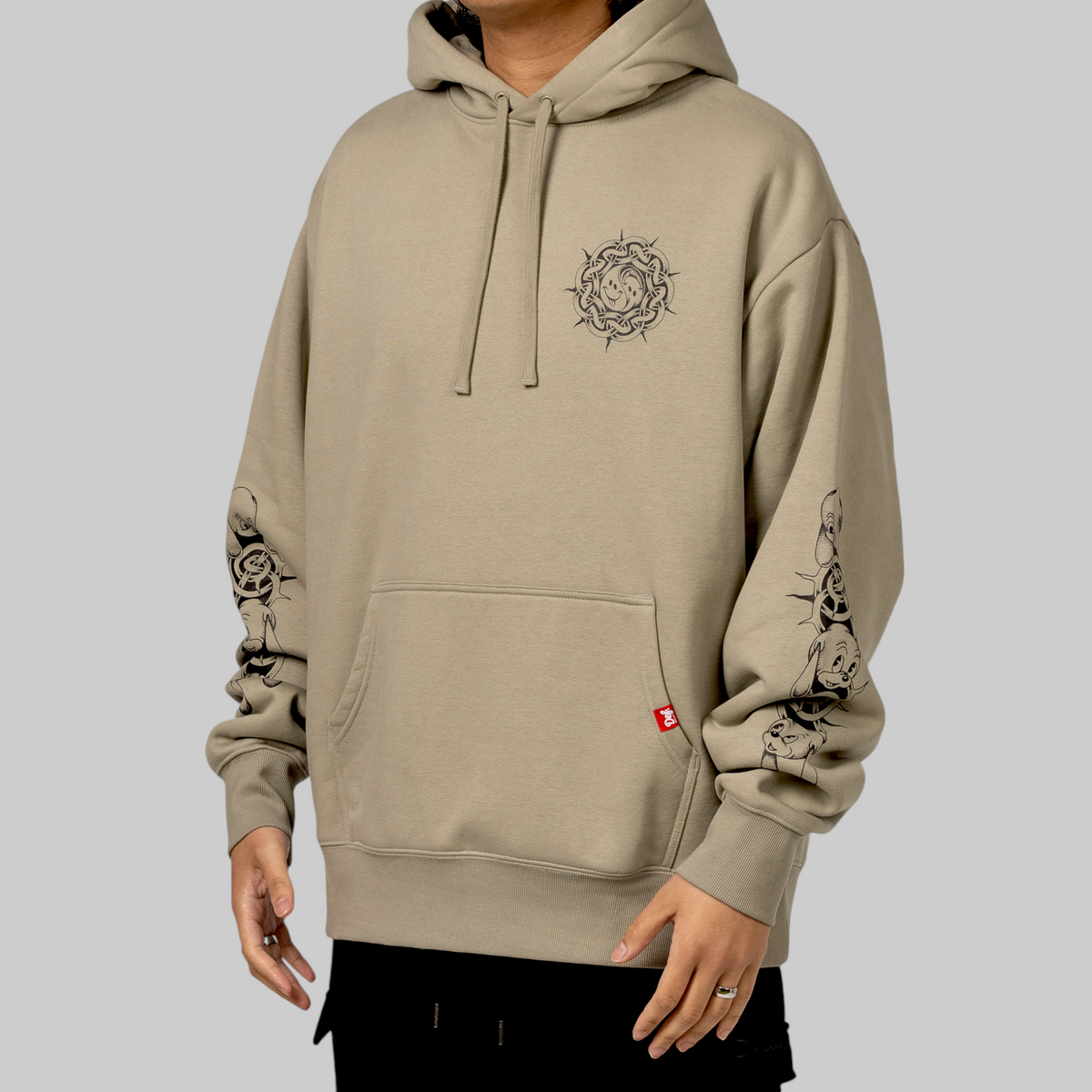 X Thom Hinton Yin Yang Hoodie - Eucalyptus