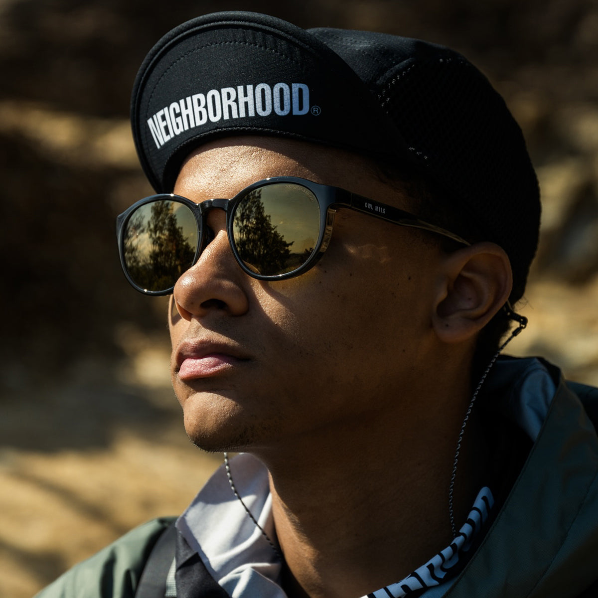 NH X Owlmils . Tsukuyomi Sunglasses - Black/Green