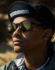 NH X Owlmils . Tsukuyomi Sunglasses - Black/Green