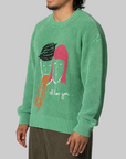 I Love You Overdyed Sweater - Moss