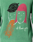 I Love You Overdyed Sweater - Moss