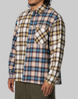 Colour Block Flannel Shirt - Yellow
