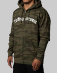 Blackletter Logo Zipped Hoodie - Camo