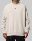 NOCTA Fleece Crew - Light Orewood Brown/Team Red