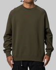 NOCTA Fleece Crew - Cargo Khaki/Team Red