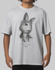 Rabbit Jesus Garment Dye T-Shirt - Grey
