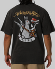 Rabbits Tattoo Garment Dye T-Shirt - Black