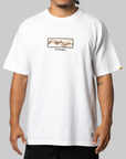 Embroidery No Smoking Art T-Shirt - White