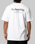 Embroidery No Smoking Art T-Shirt - White