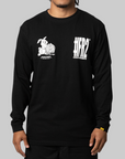Rabbit With Shopping Cart Long Sleeve - Black