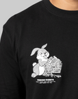 Rabbit With Shopping Cart Long Sleeve - Black