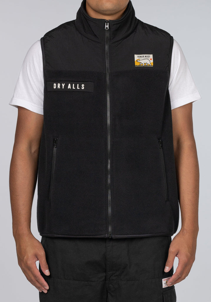 ノバク・ジョコビッチ HUMAN MADE FLEECE VEST ブラック | wolrec.org