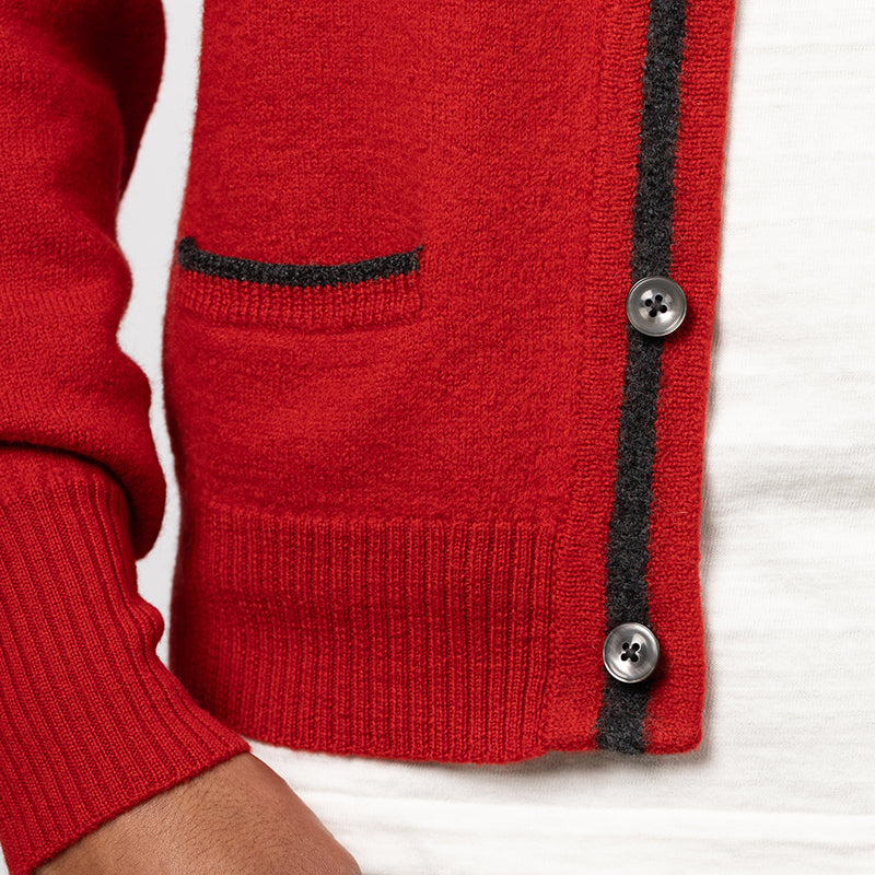 Car Club Cardigan - Red