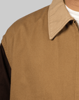 Zip-Up Work Jacket - Brown