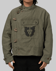 Military Motorcycle Jacket - Olive Drab